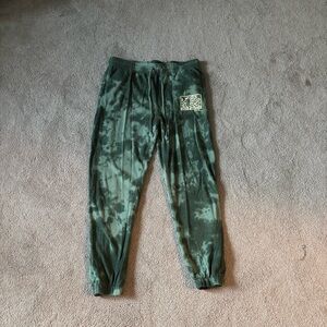 Green Tie-Dye Joggers